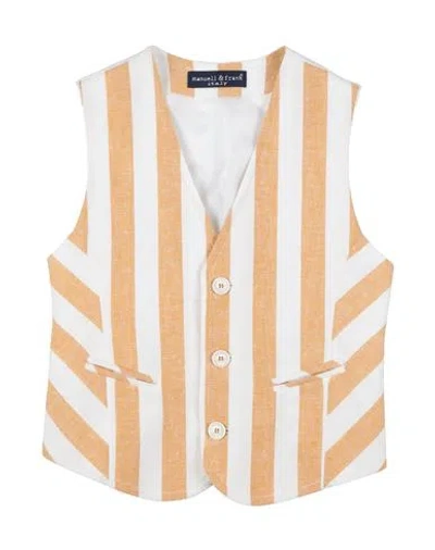 Manuell & Frank Babies'  Toddler Boy Tailored Vest Mustard Size 6 Viscose, Linen In Yellow