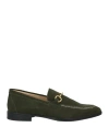 Manufacture D'essai Man Loafers Military Green Size 9 Leather In Green