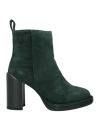 Manufacture D'essai Woman Ankle Boots Dark Green Size 8 Leather