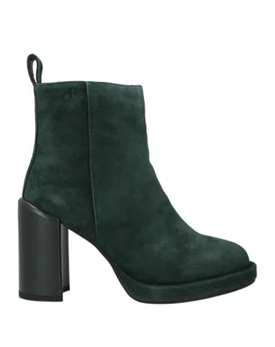 Manufacture D'essai Woman Ankle Boots Dark Green Size 8 Leather