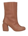 Manufacture D'essai Woman Ankle Boots Tan Size 6 Calfskin In Brown