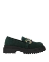 Manufacture D'essai Woman Loafers Dark Green Size 6 Leather