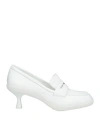 Manufacture D'essai Woman Loafers White Size 7 Calfskin In White