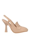 Manufacture D'essai Woman Pumps Beige Size 8 Calfskin In Beige