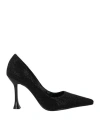 Manufacture D'essai Woman Pumps Black Size 7 Textile Fibers In Black