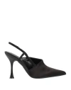 Manufacture D'essai Woman Pumps Black Size 8 Textile Fibers