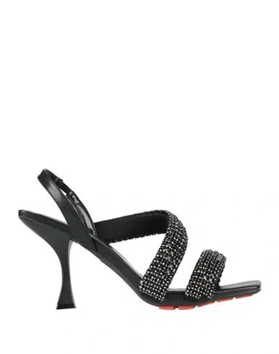 Manufacture D'essai Woman Sandals Black Size 11 Textile Fibers