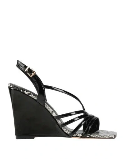 Manufacture D'essai Woman Sandals Black Size 6 Textile Fibers