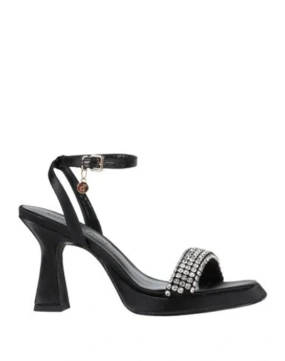 Manufacture D'essai Woman Sandals Black Size 7 Textile Fibers