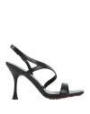 Manufacture D'essai Woman Sandals Black Size 8 Textile Fibers In Black