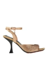 Manufacture D'essai Woman Sandals Camel Size 7 Textile Fibers In Beige