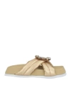 Manufacture D'essai Woman Sandals Gold Size 8 Textile Fibers