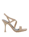 Manufacture D'essai Woman Sandals Sand Size 8 Textile Fibers In Beige