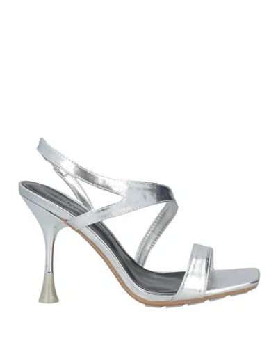 Manufacture D'essai Woman Sandals Silver Size 7 Textile Fibers