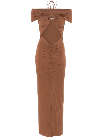 Manurí Eleni Maxi Dress In Braun