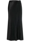 Manurí Patricia Silk Skirt In Black
