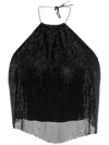 Manurí Rhinestone-embellished Cropped Top In Black
