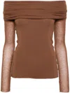 Manurí Amara Off-shoulder Top In Brown