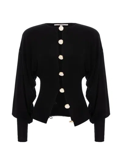 Manurí Aura Button-up Top In Black