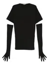 Manurí Bobby 2.6 Attached-glove Mini Dress In Black