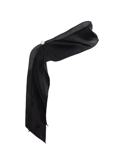 Manurí Donna Silk Scarf In Black
