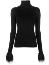 Manurí Elektra Roll-neck Knitted Top In Schwarz
