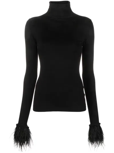 Manurí Elektra Roll-neck Knitted Top In Schwarz