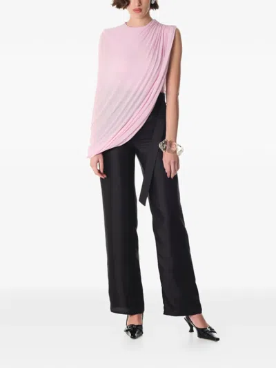 Manurí Lillies Draped Blouse In Pink