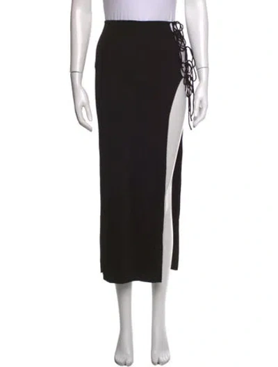 Pre-owned Manurí Long Skirt In Black