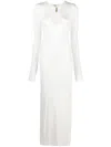 Manurí Mary Jean Chain-link Midi Dress In Weiss