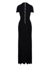 Manurí Mia Pearl-embellished Maxi Dress In Black