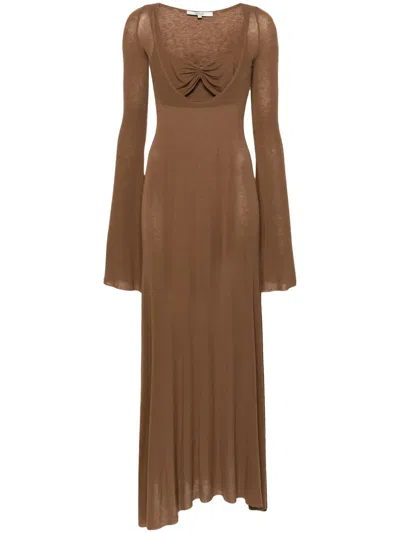 Manurí Nina Bralette Fine-knit Dress In Braun