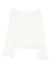 Manurí Nomi Lace Bell-sleeve Top In White