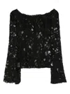 Manurí Nomi Lace Off-shoulder Top In Black