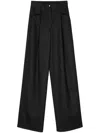 Manurí Pinstriped Straight-leg Trousers In Black