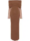 Manurí Amara Buckle 2.6 Maxi Dress In Brown
