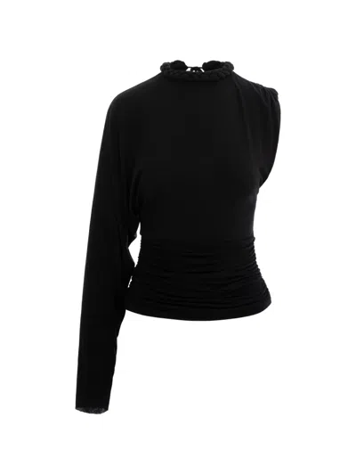 Manurí One-shoulder Blouse In Black
