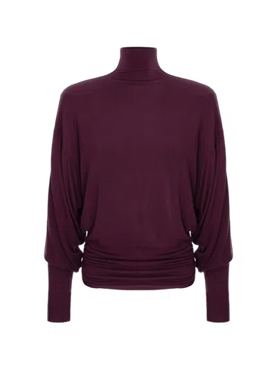 Manurí Romy Padded-shoulder Blouse In Brown