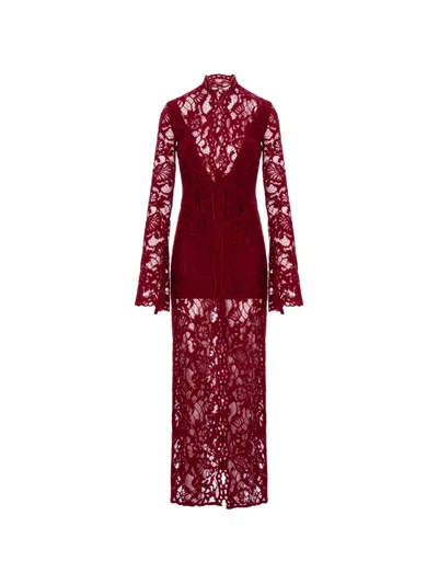 Manurí Sally Lined Maxi Dress In Red