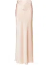 Manurí Satin Silk Maxi Skirt In Neutrals