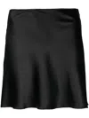 Manurí Silk A-line Skirt In Schwarz