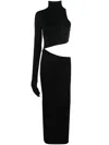 Manurí Tetris Cut-out Midi Dress In Schwarz