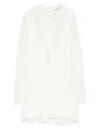 Manurí Tie-neck Mini Dress In White