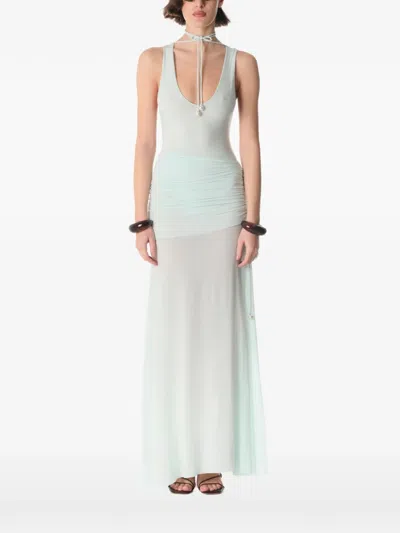 Manurí Tie-neck Sleeveless Bodysuit In Brown