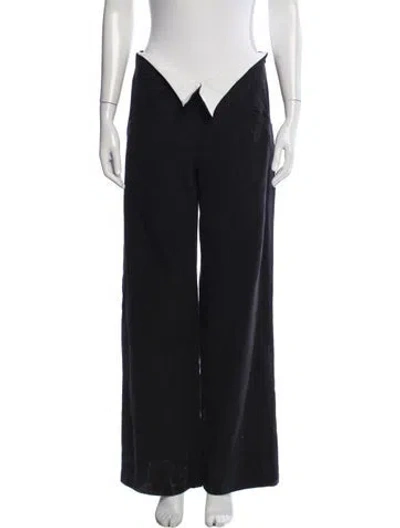 Pre-owned Manurí Wide Leg Pants In Black