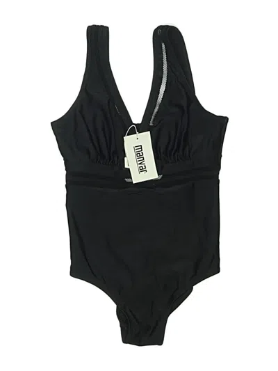 Pre-owned Manvar Bodysuit In Black