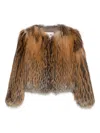 Manzoni 24 Crew-neck Fur Jacket In Multi