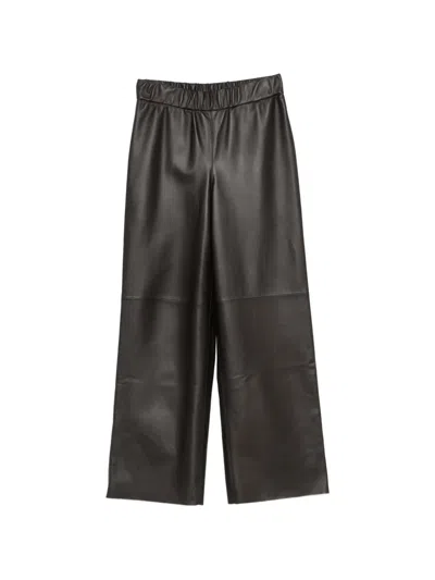 Manzoni 24 Elasticated-waist Leather Trousers In Multi