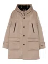 Manzoni 24 Hooded Parka In Neutral