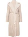 Manzoni 24 Leather Coat In Neutrals